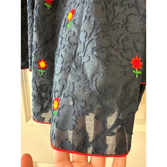 Anthropologie NWT Off the Shoulder Floral Blouse Size Small Embroidered Boho Top - Picture 7 of 10